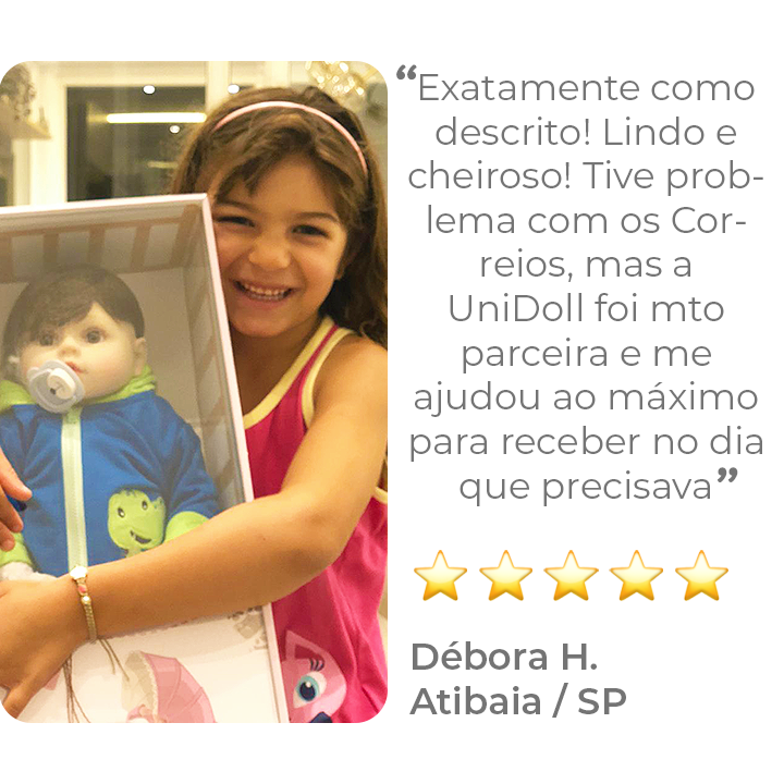 Debora com o Bebê Reborn Guilherme Jacaré